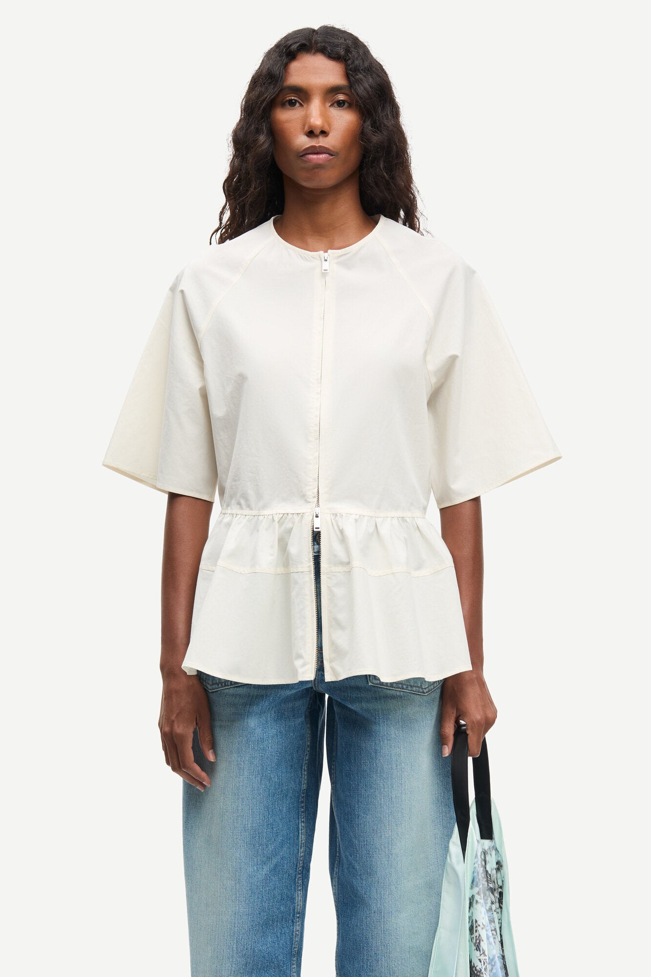 Satoman bluse - Egret