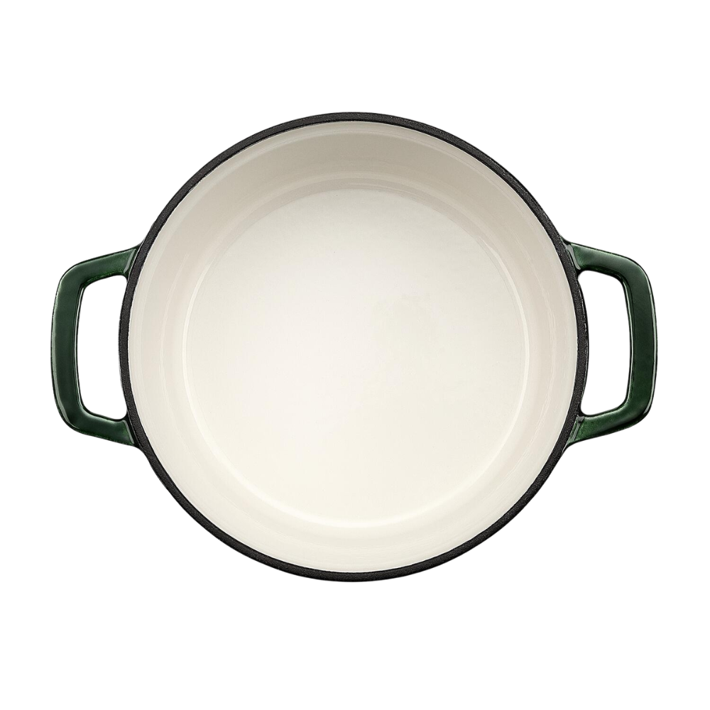 Emaljeret støbejernsgryde, Ø20 cm - Mosgrøn