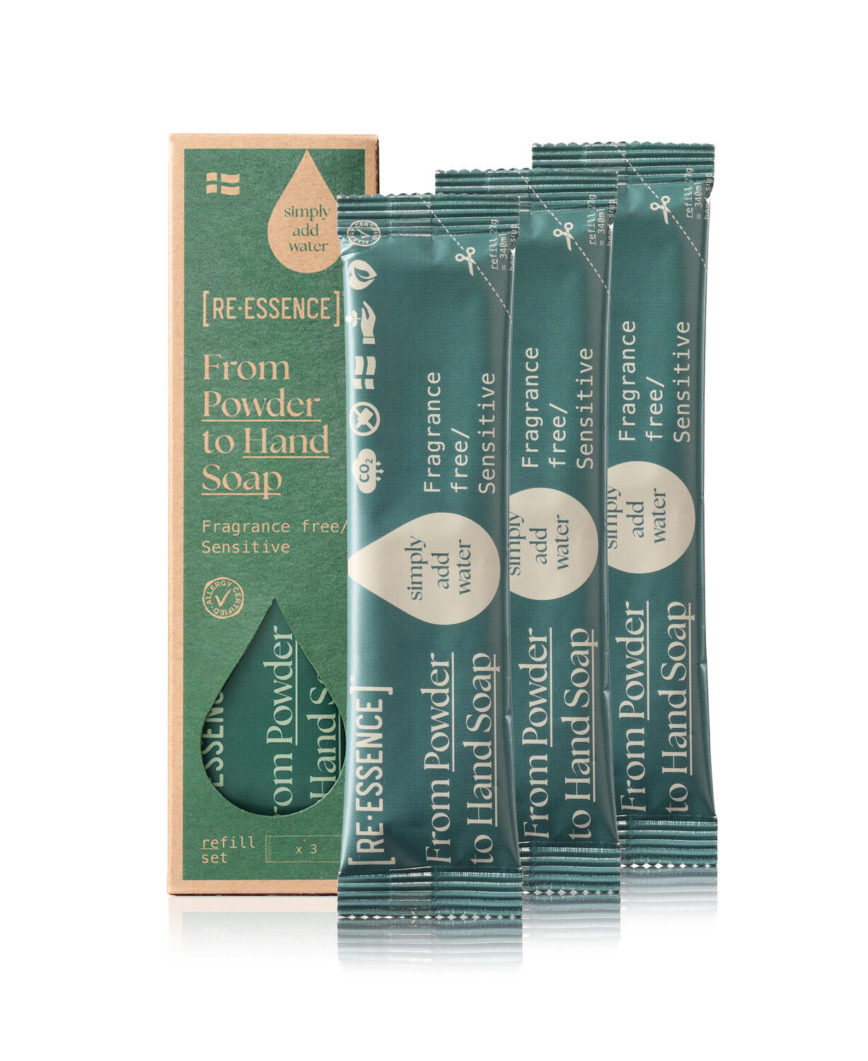 Håndsæbe refill, 3 stk - parfumefri