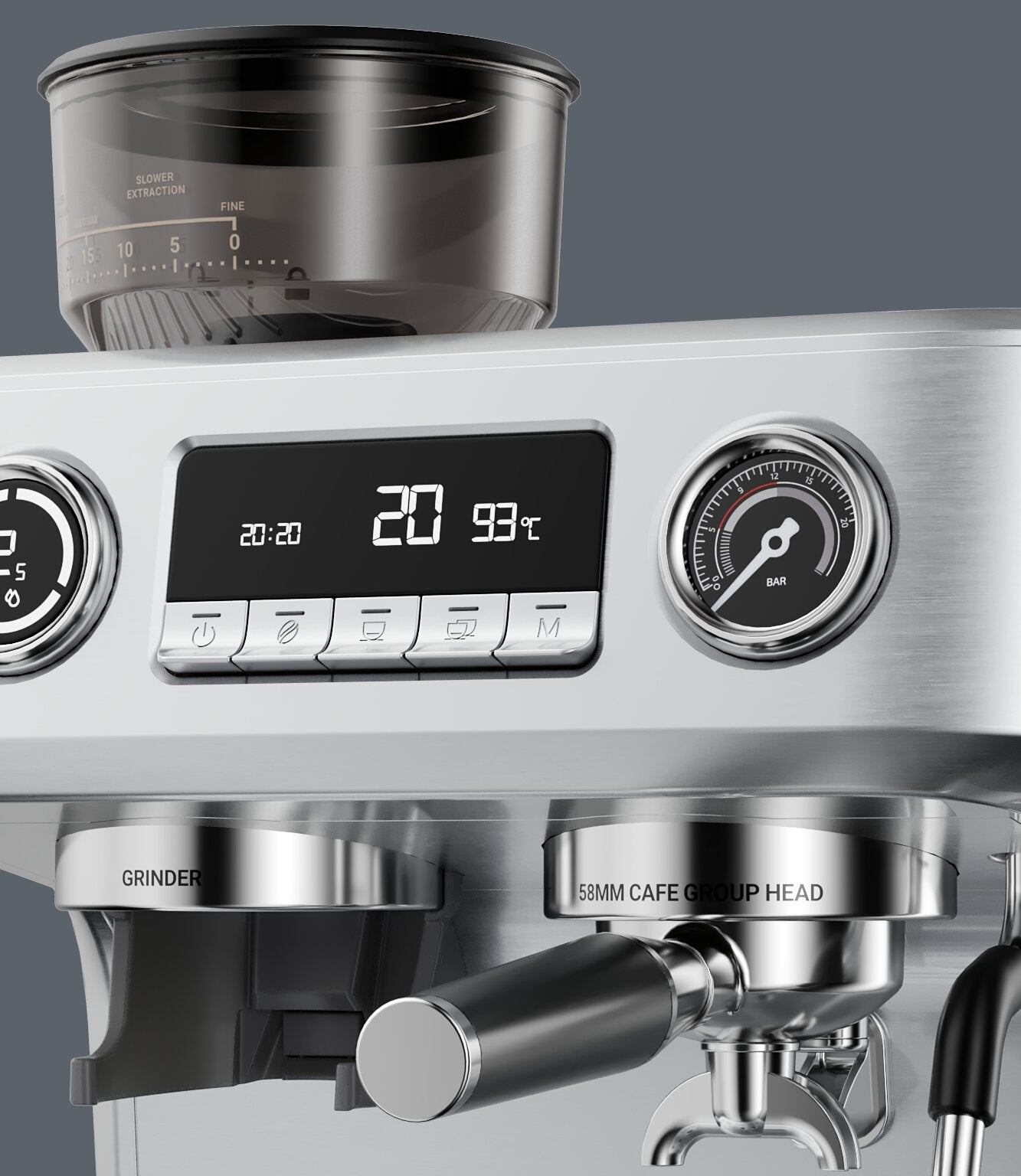 Aspire Advanced espressomaskine - sølvfarvet