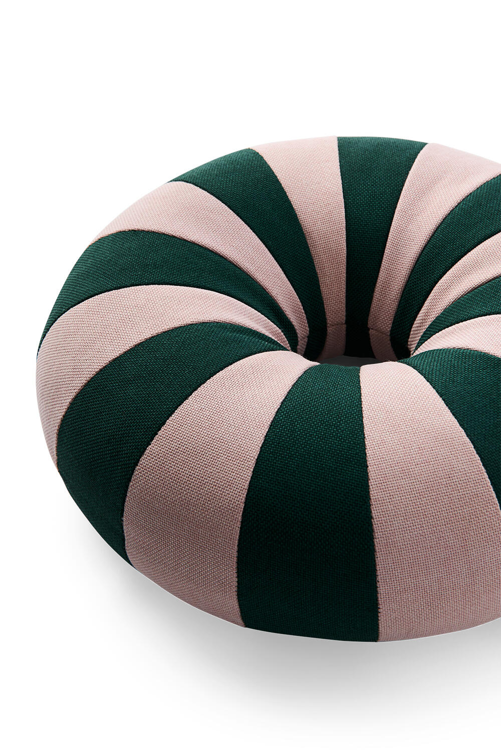 Float pyntepude, Ø40 cm - mørkegrøn/rosa