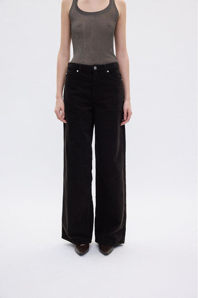 AbbyFV Long jeans - Dark Coffee Corduroy
