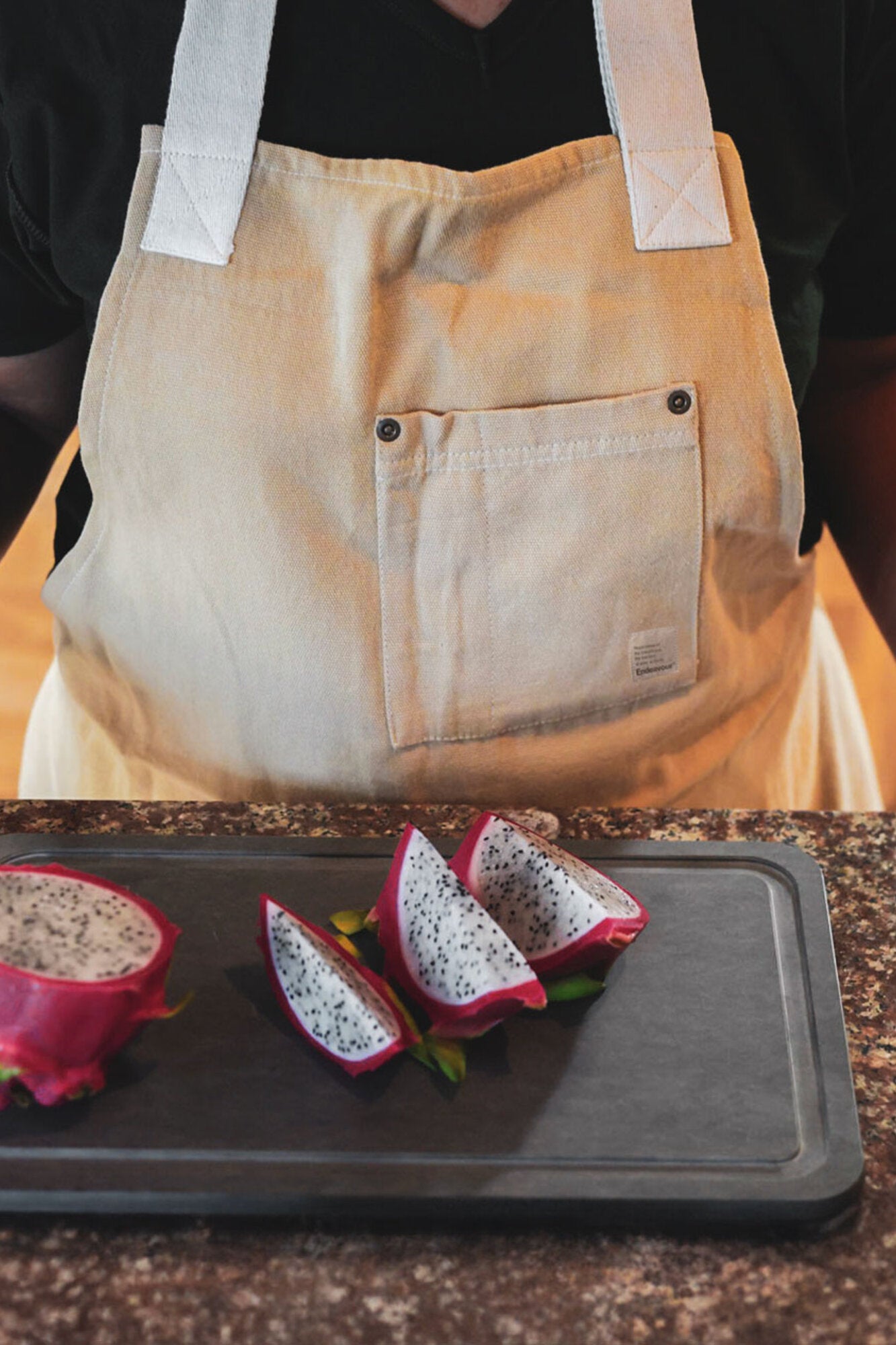 Medium skærebræt, grå - 34x21 cm