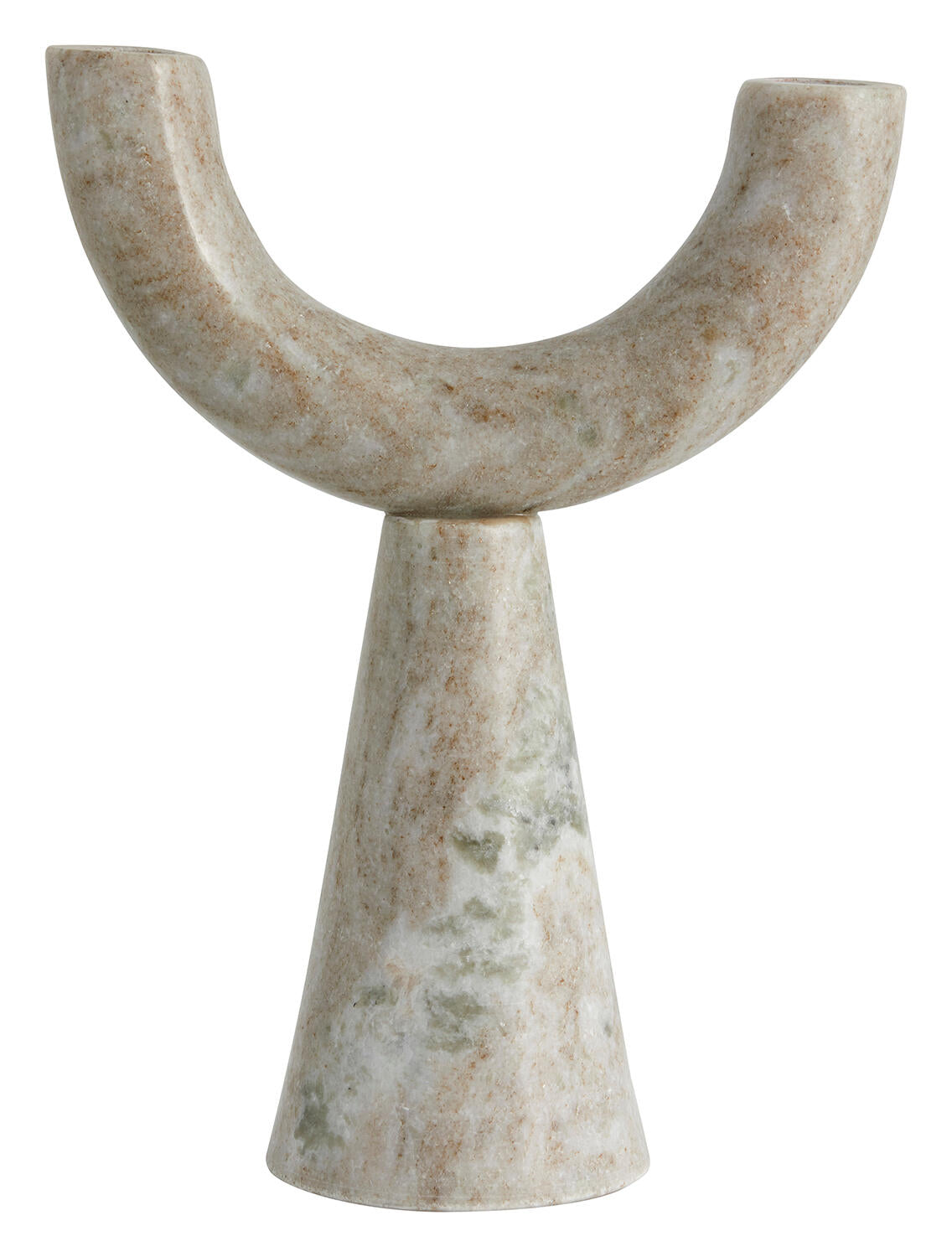 Rif marmor lysestage - brun