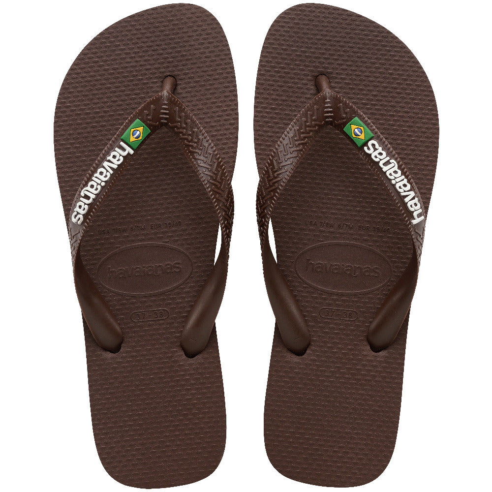 Brasil Logo klipklapper  - Dark Brown/White