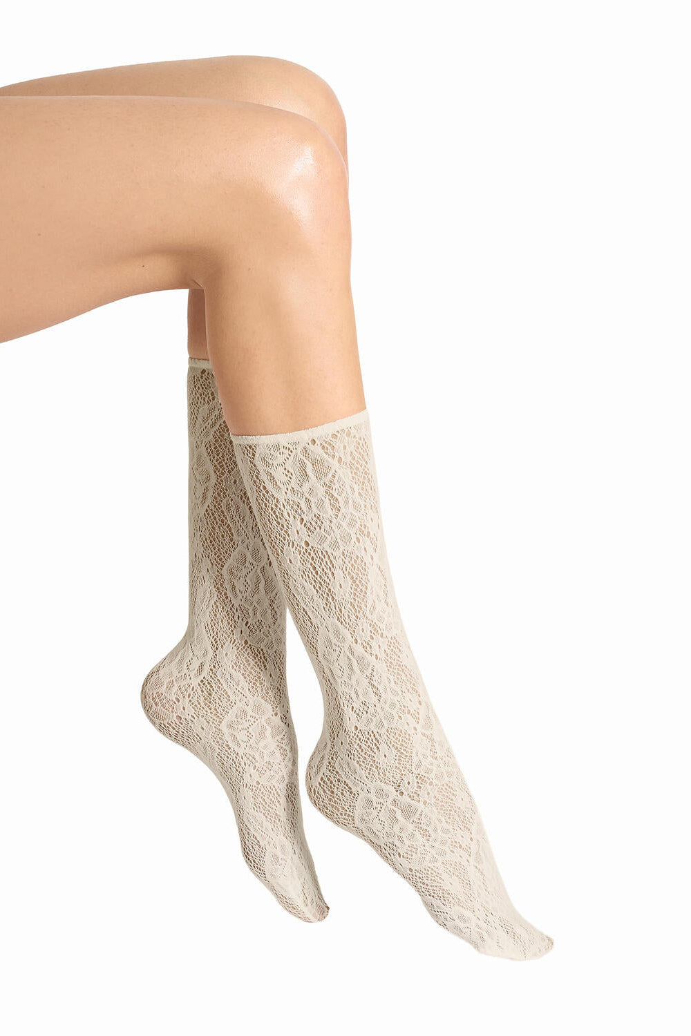 Infinite Rose Net strømper - 1168 Whipped Cream