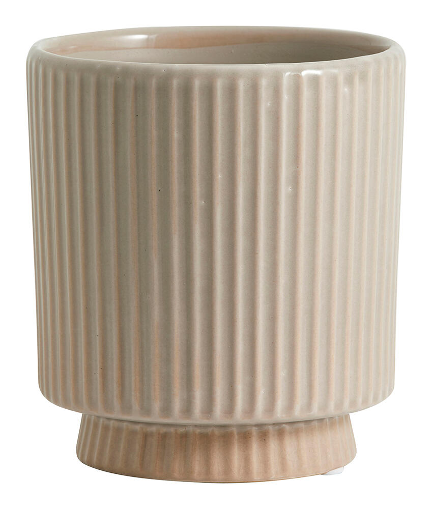 Oxna urtepotte i stentøj, Ø15 cm - sand
