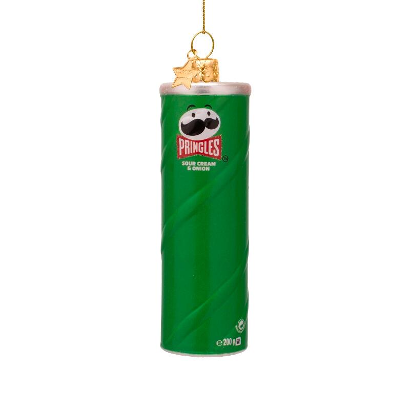 Grøn Pringles juleophæng - H12 cm.