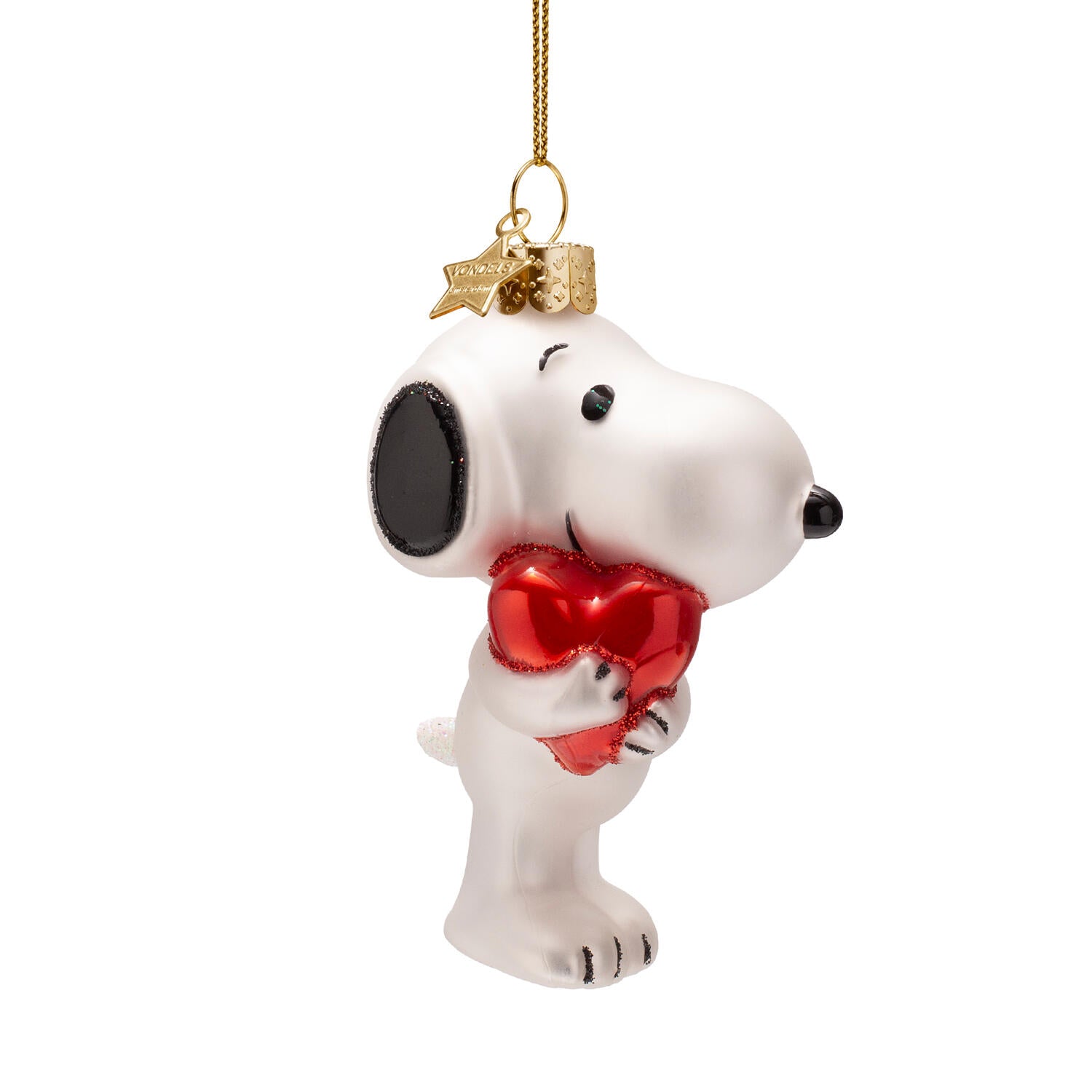 Snoopy m. hjerte juleophæng – H9,5 cm