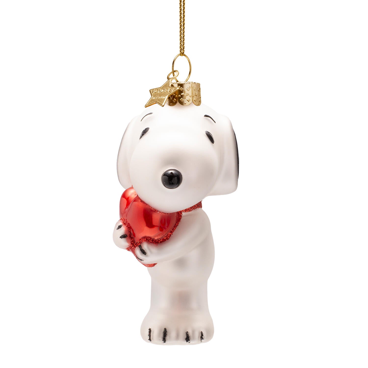 Snoopy m. hjerte juleophæng – H9,5 cm