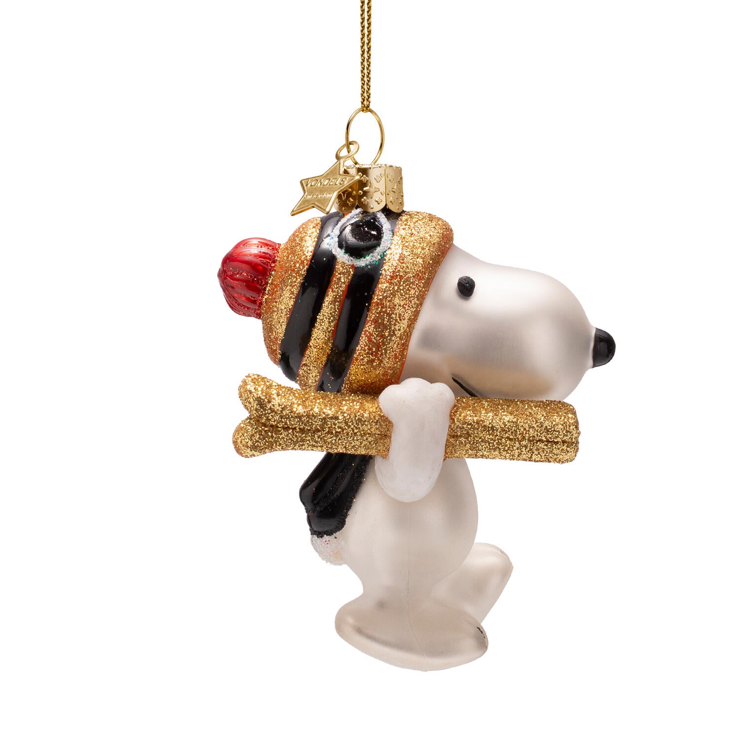 Snoopy m. hue og ski – H9,5 cm