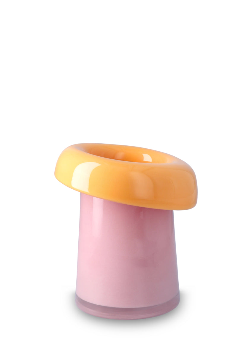 Soma vase, H16,5 cm - pink/orange