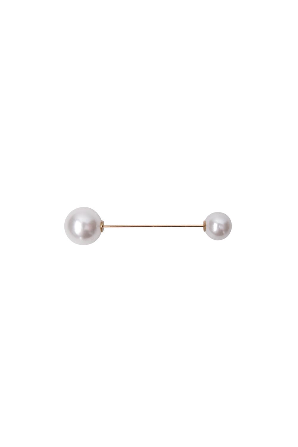 Rebel broche, lang - Pearl
