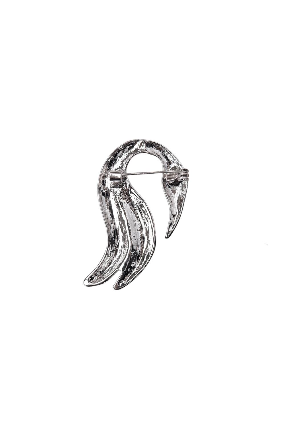 Swan broche - sølvfarvet