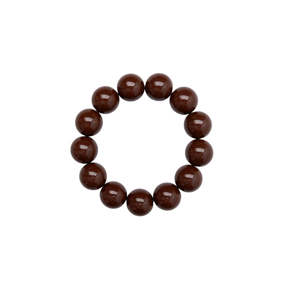 Holly perlearmbånd – Coffee
