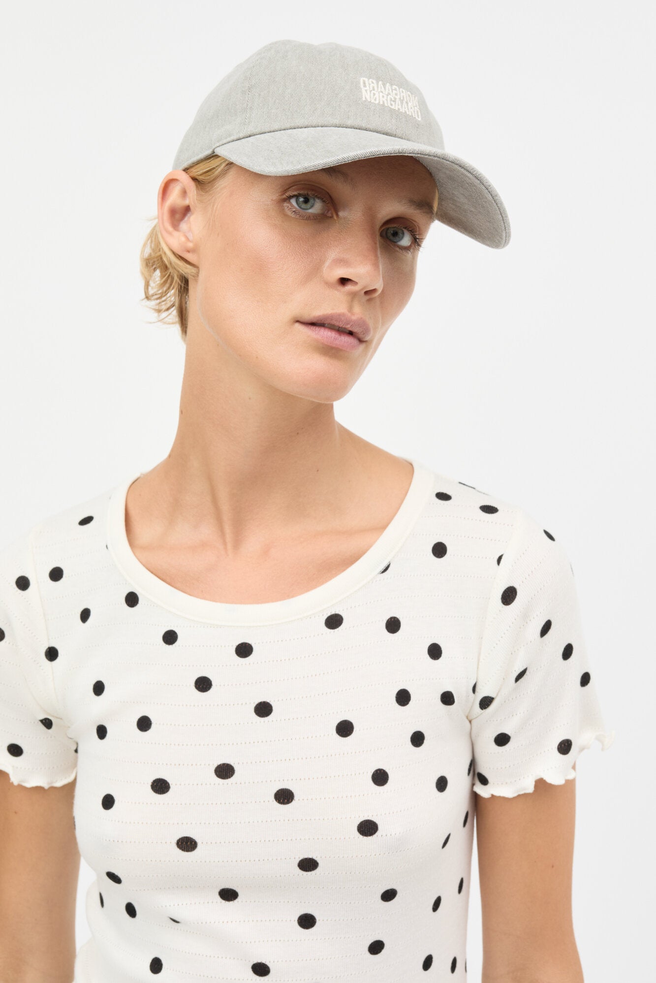 Pointella Trixy t-shirt - Dot Aop Vanilla Ice