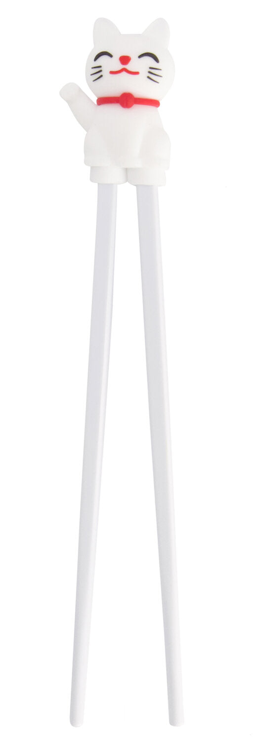 Children spisepinde, Lucky Cat White - 22cm.