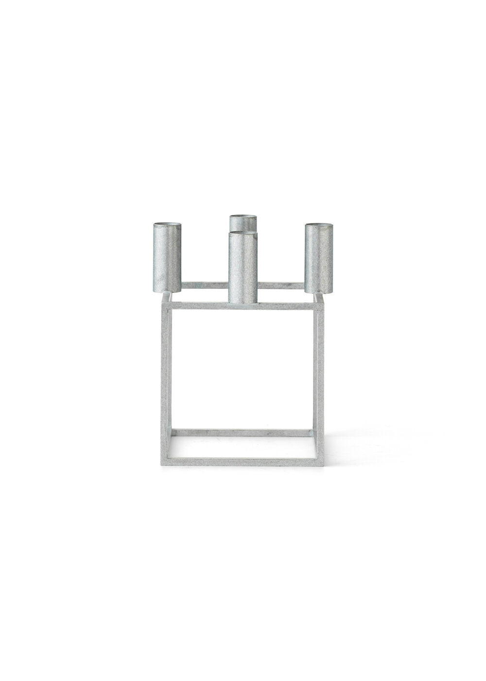 Kubus 4 lysestage - Zinc