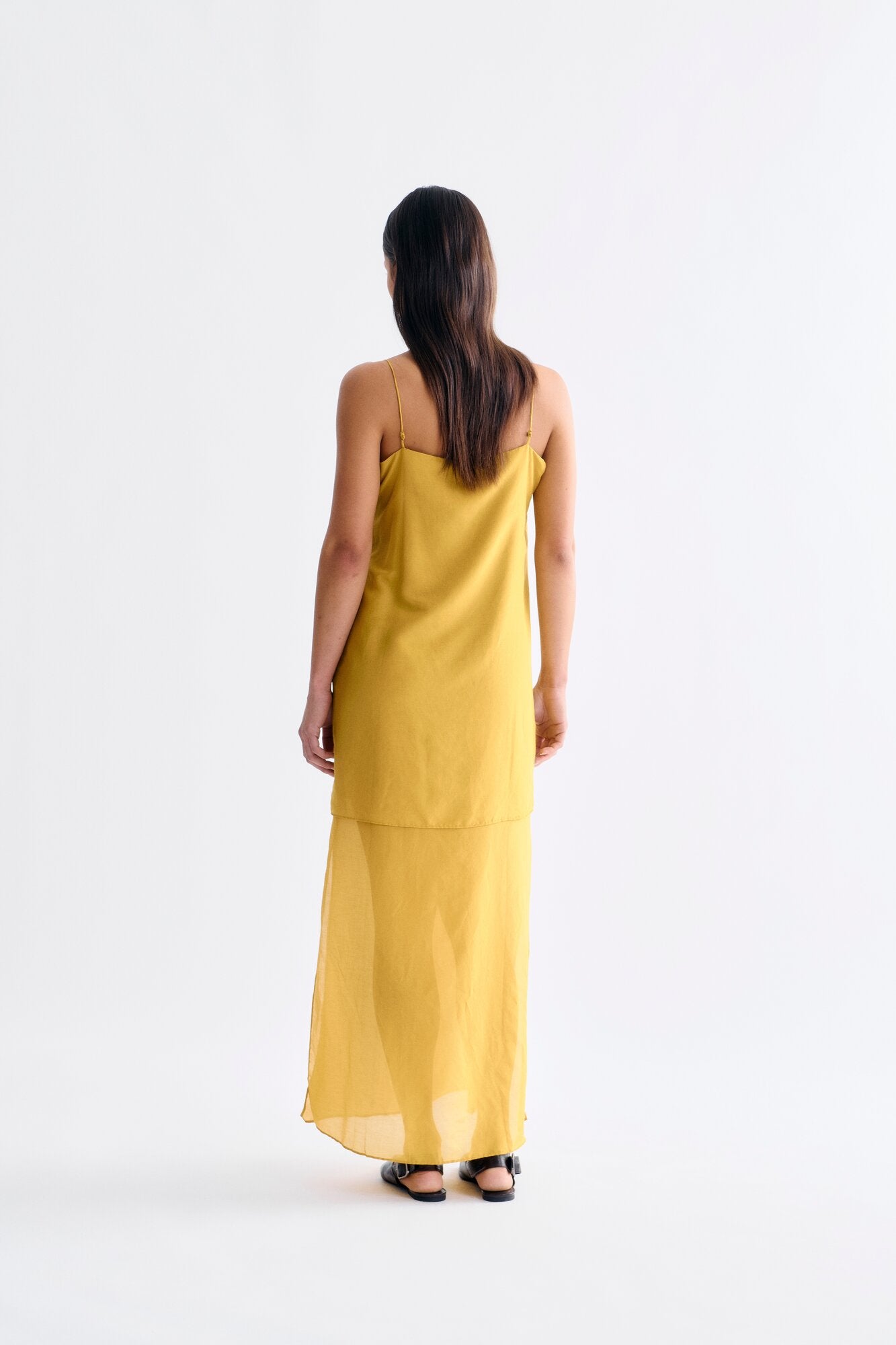 Alessia lang kjole - 185 Golden Palm