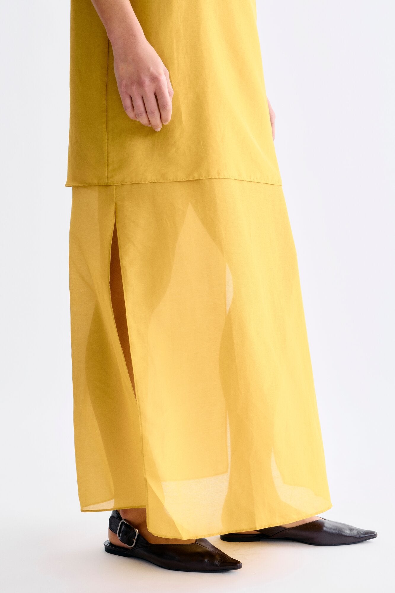 Alessia lang kjole - 185 Golden Palm