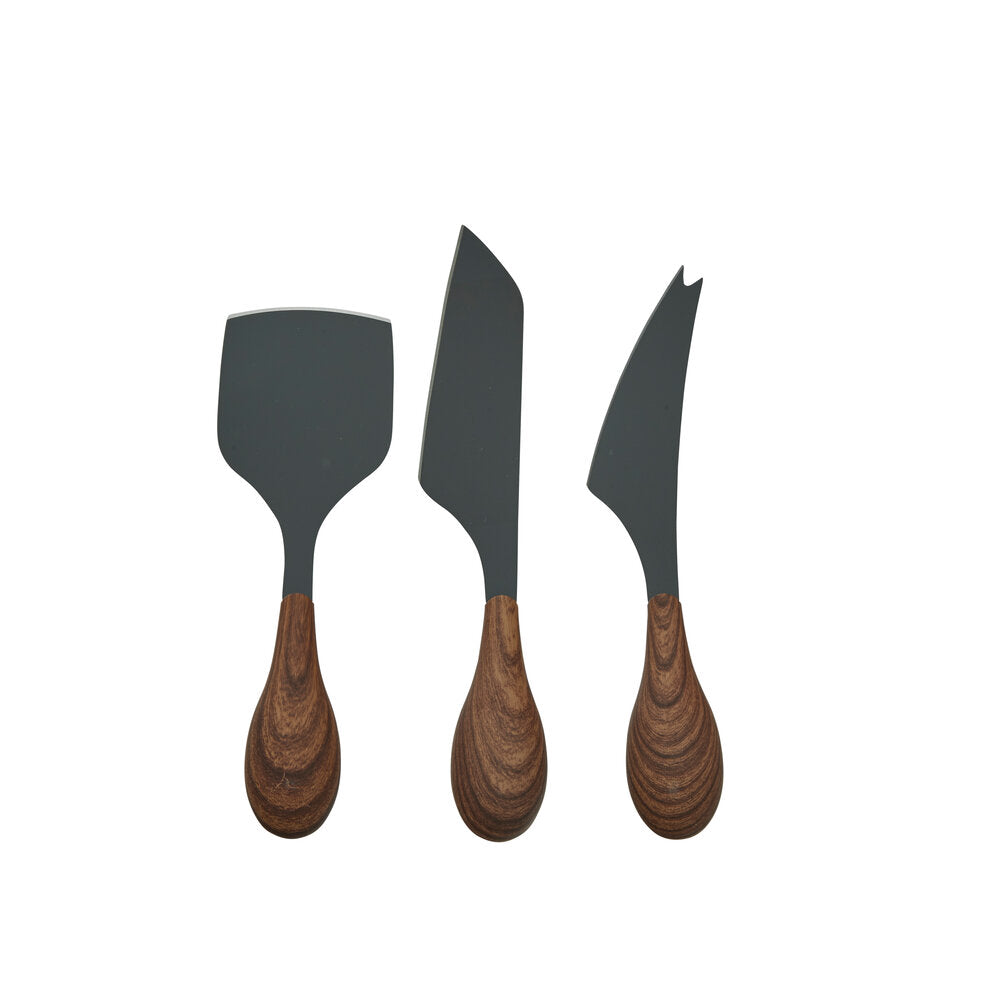 Osteknivsæt m. 3 dele - Black/Natural