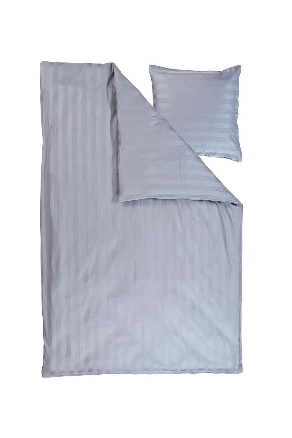 Hotel Stribe sengesæt - Dark Grey