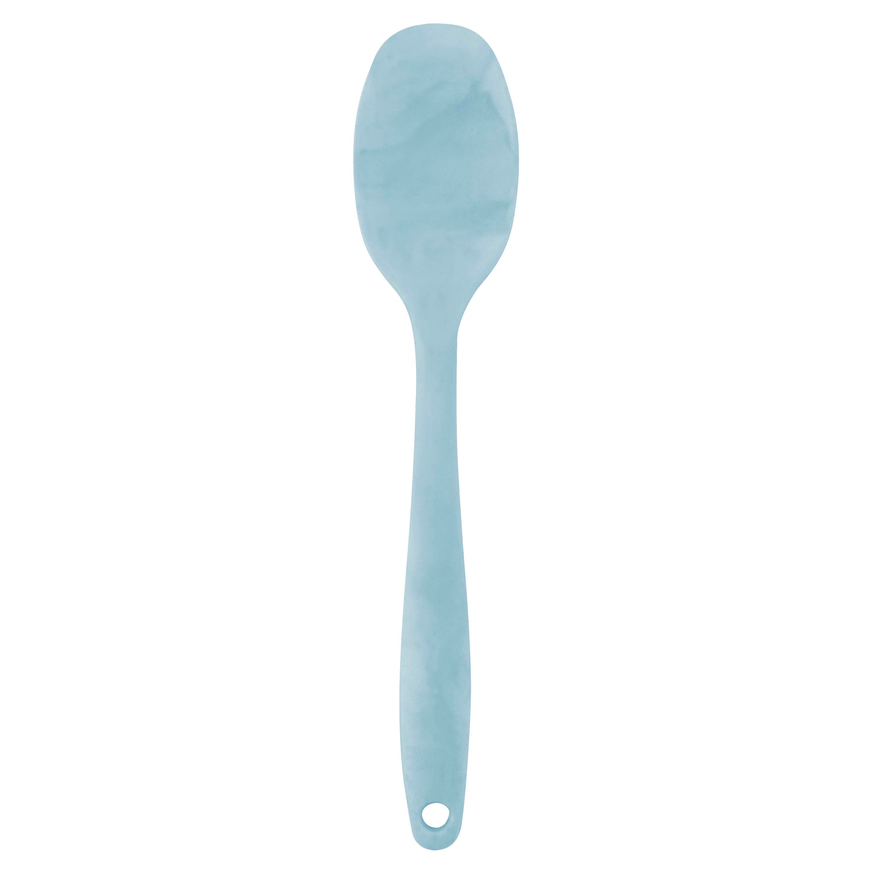 Lille grydeske i marmor look - blå/hvid