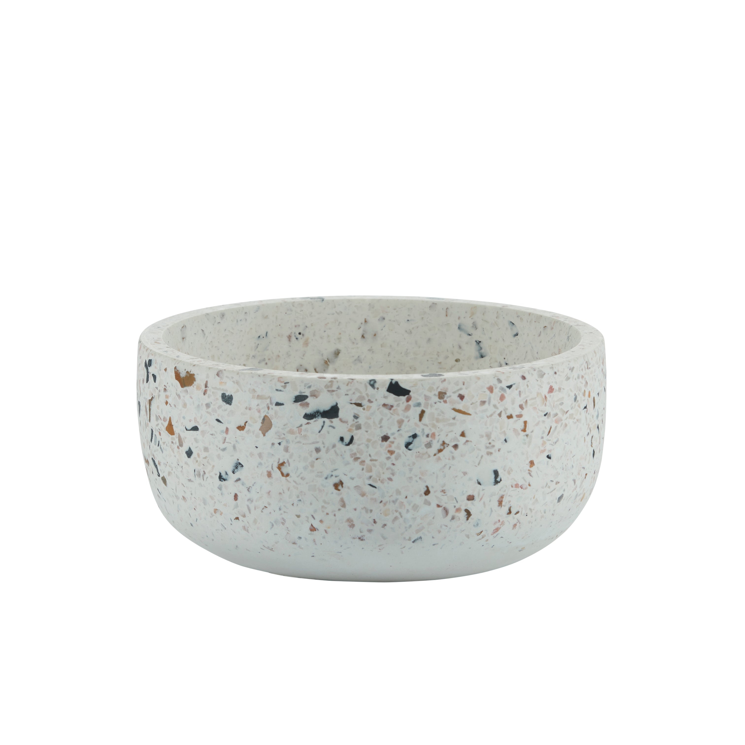 Terrazzo skål, hvid - Ø16 cm.