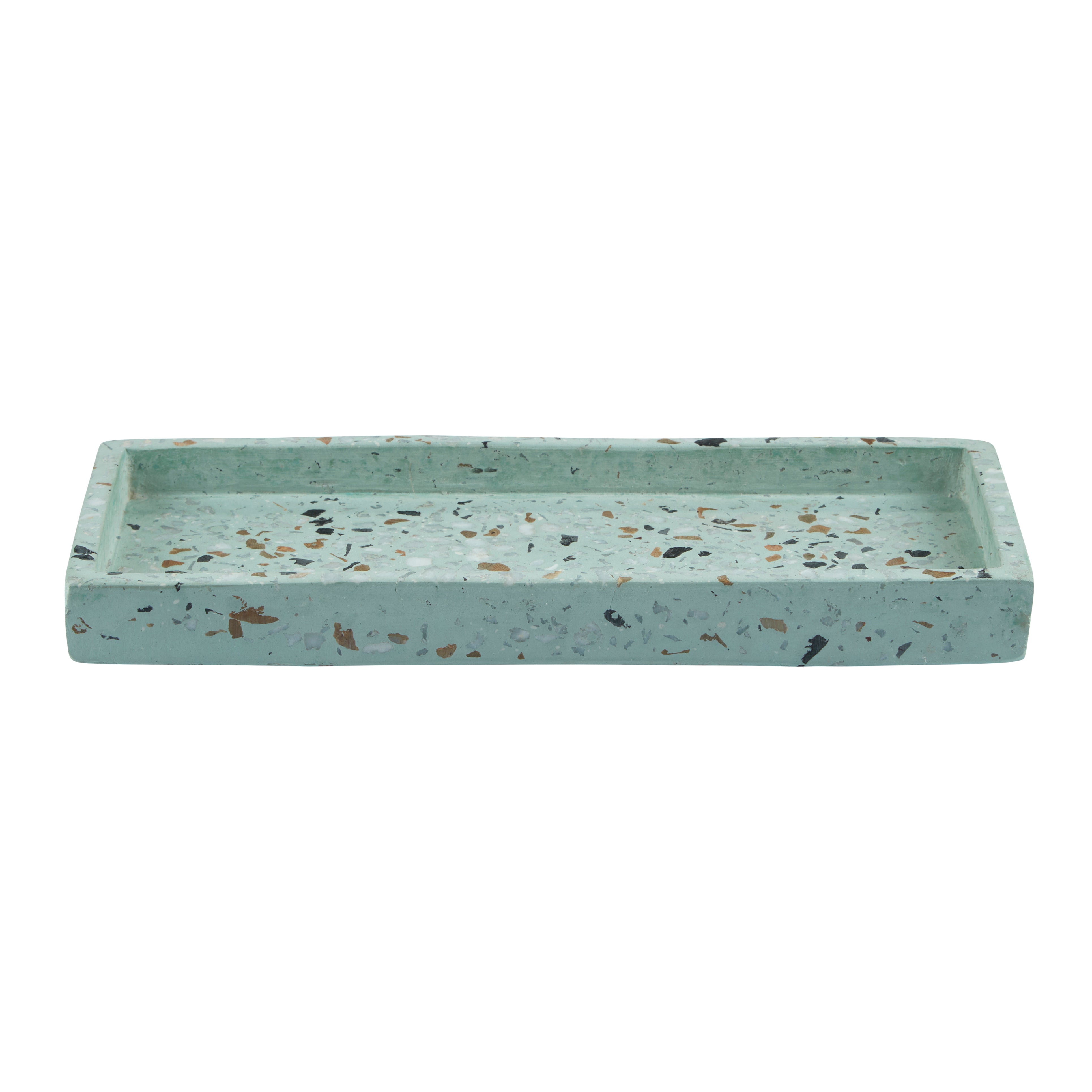 Terrazzo fad, mint - 30x12 cm.