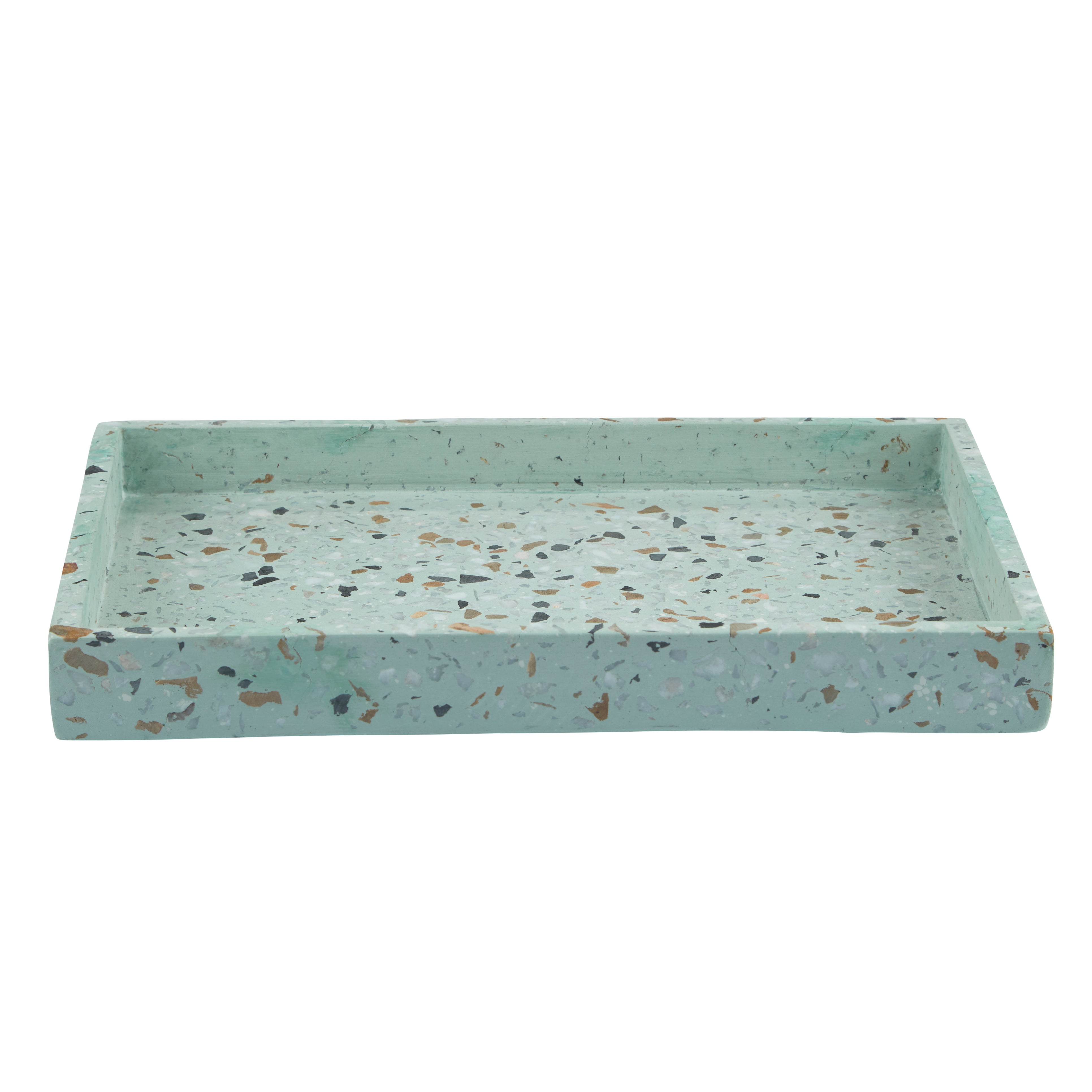 Terrazzo fad, mint - 30x20 cm