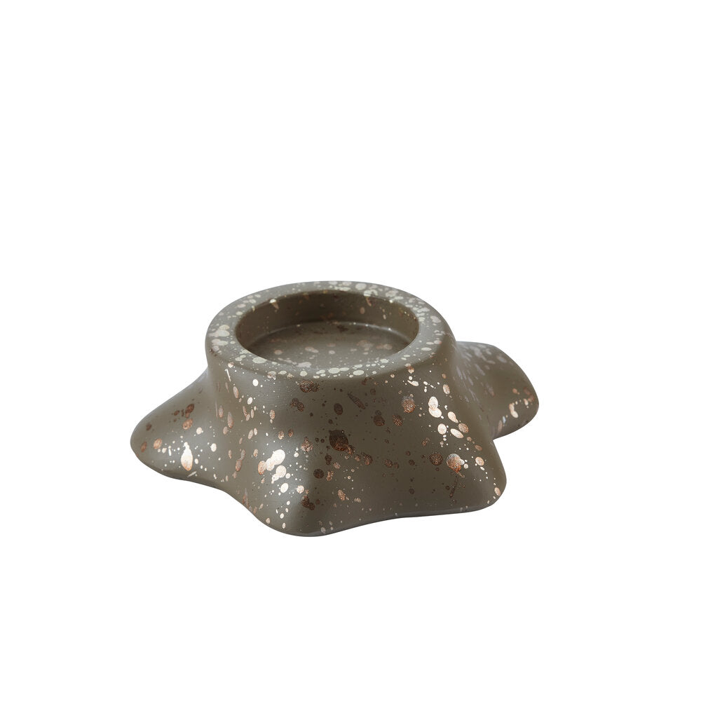 Prikket lysestager kobber - H4 cm.
