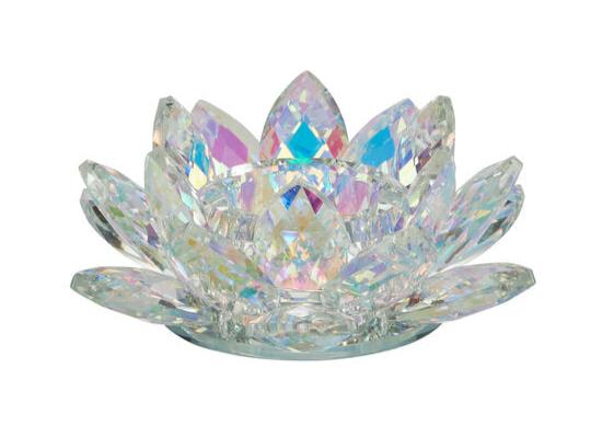 Lotus Crystal fyrfadsstage, lille - Rainbow