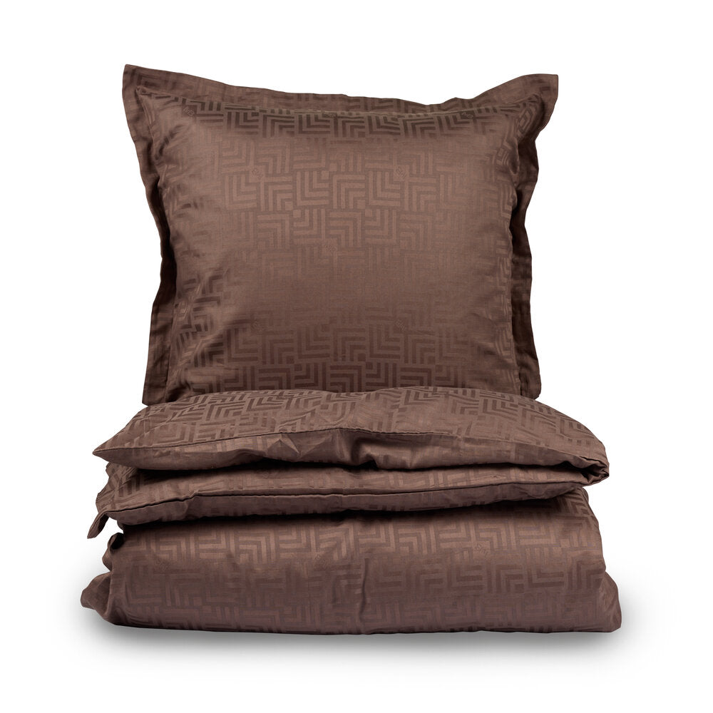 Jacquard logo sengetøj - Taupe