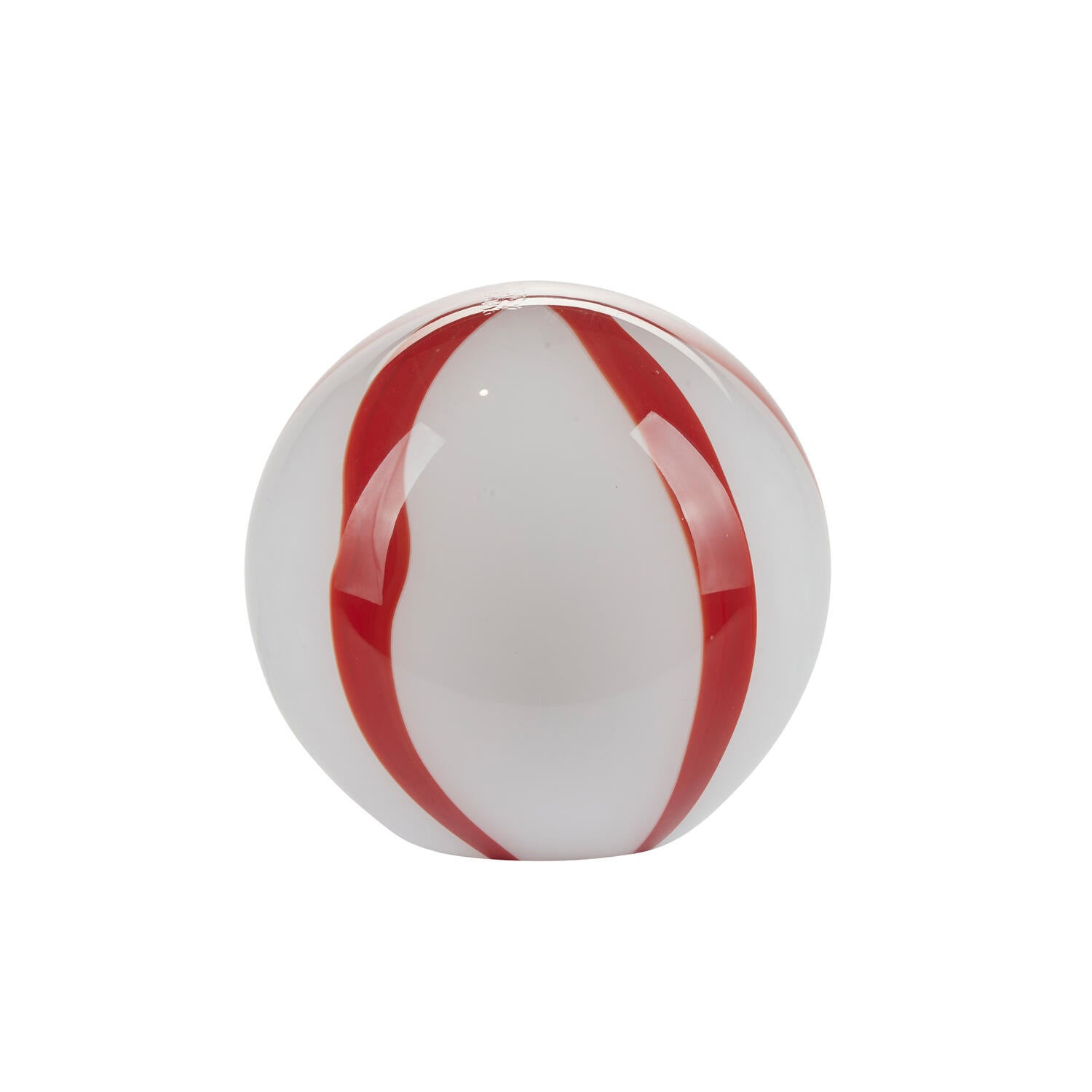 Moon swirl mushroom bordlampe, Hvid/Rød - 20 cm