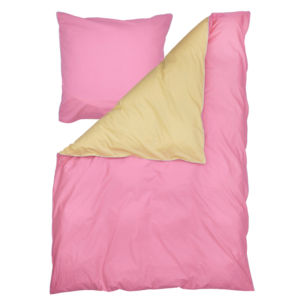 Color Combo sengesæt - gul/pink