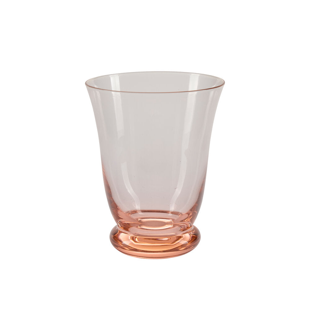 Glas m. fod, pink - H11 cm
