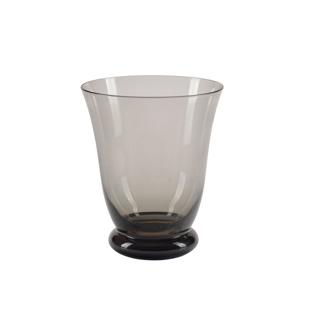 Glas m. fod, grå - H11 cm