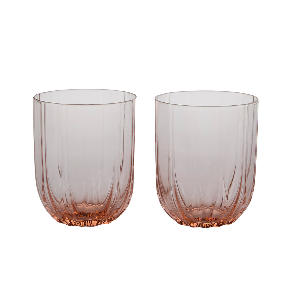Drikkeglas, 2 stk. - rosa