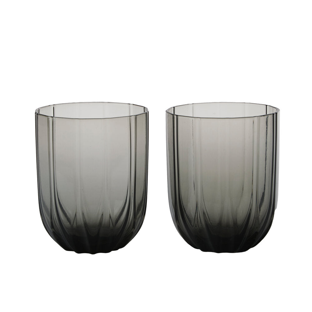 Drikkeglas, 2 stk. - Grå