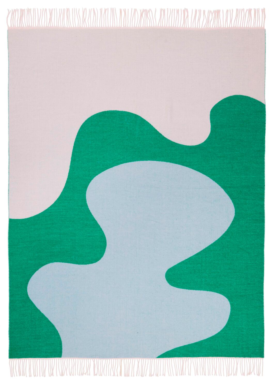 Tæppe, grøn - 130x170cm
