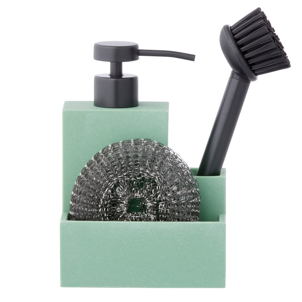 Opvaskesæt, 3i1 - grøn