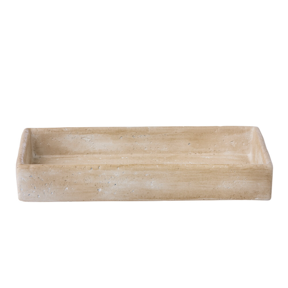 Aflang bakke, beige - 20x30cm