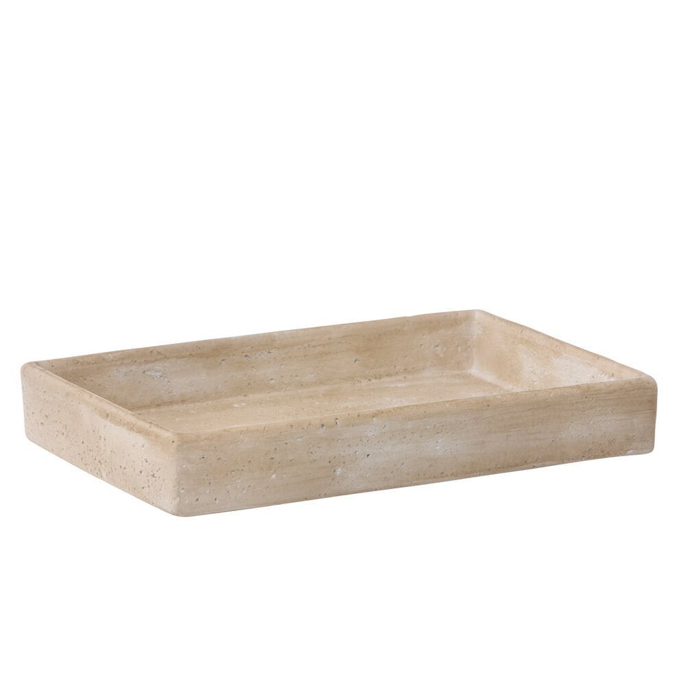 Aflang bakke, beige - 20x30cm