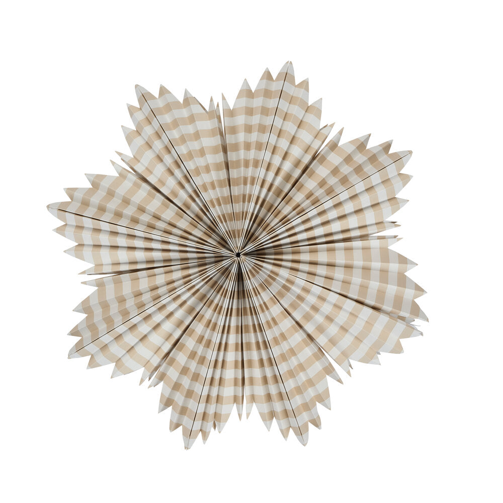 Papirsstjerne, hvid/brun - Ø40 cm