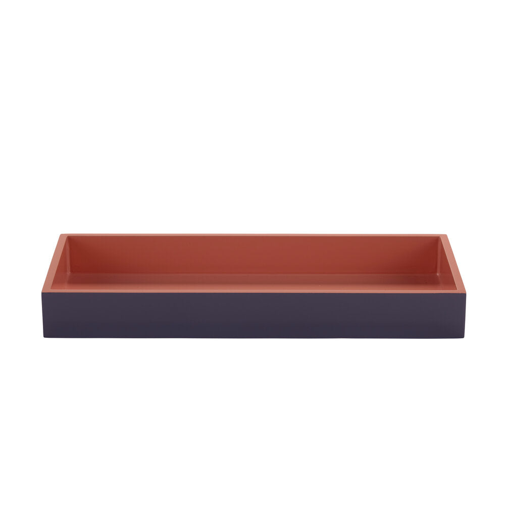 Bakke, peach/lilla - 30x12 cm