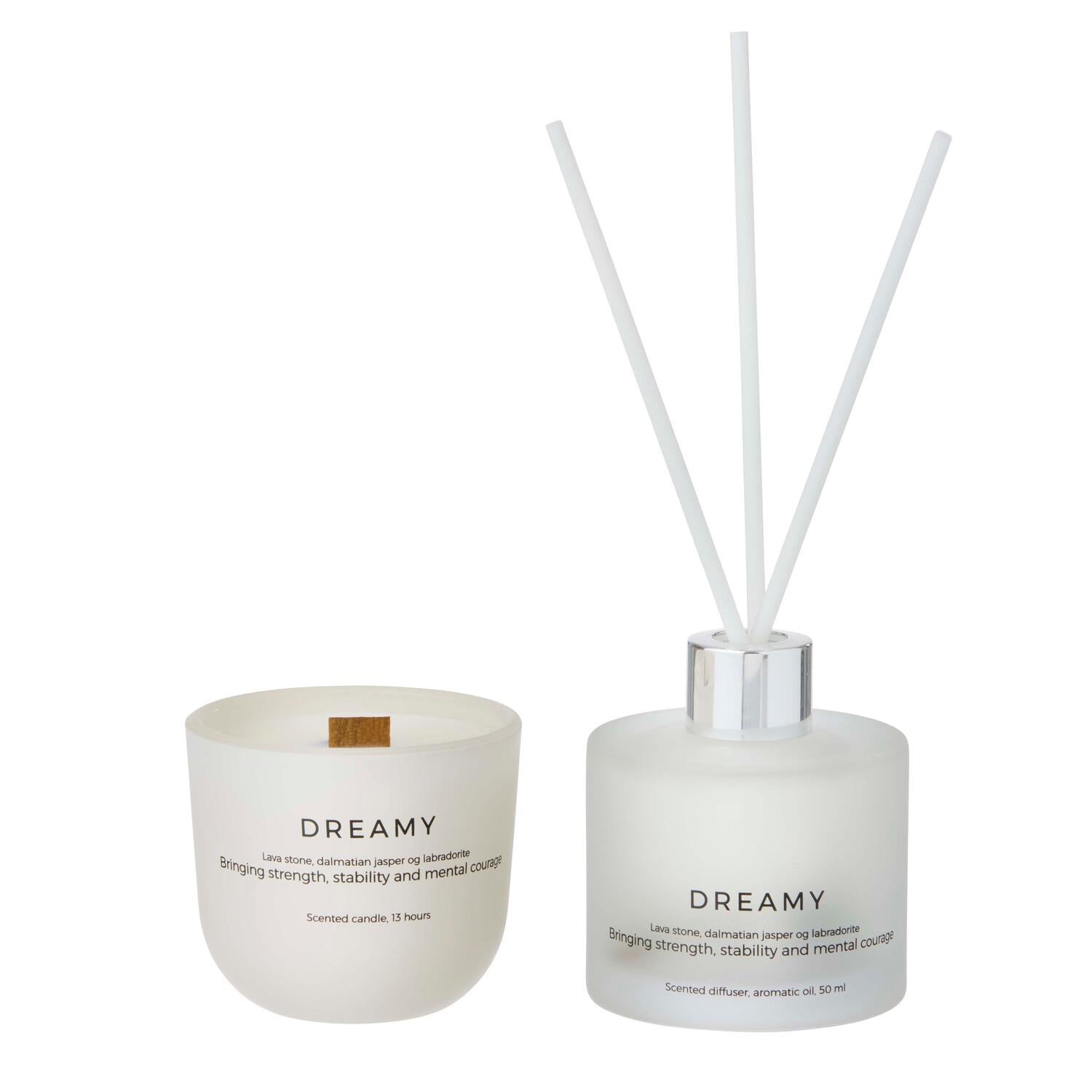 Dreamy gavesæt duftlys & duftpinde - 50 ml.