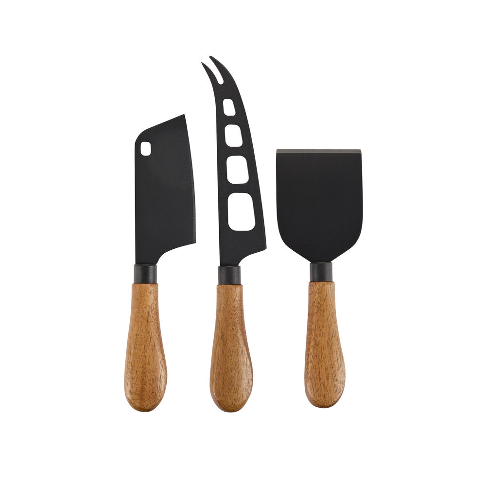 Osteknive, 3 stk. - Sort & natur