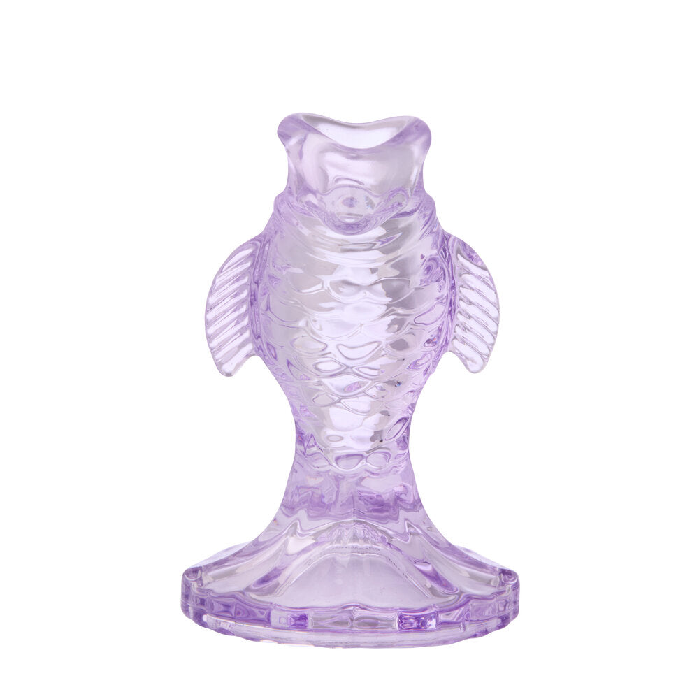 Fish lysestage, lilla - H12 cm