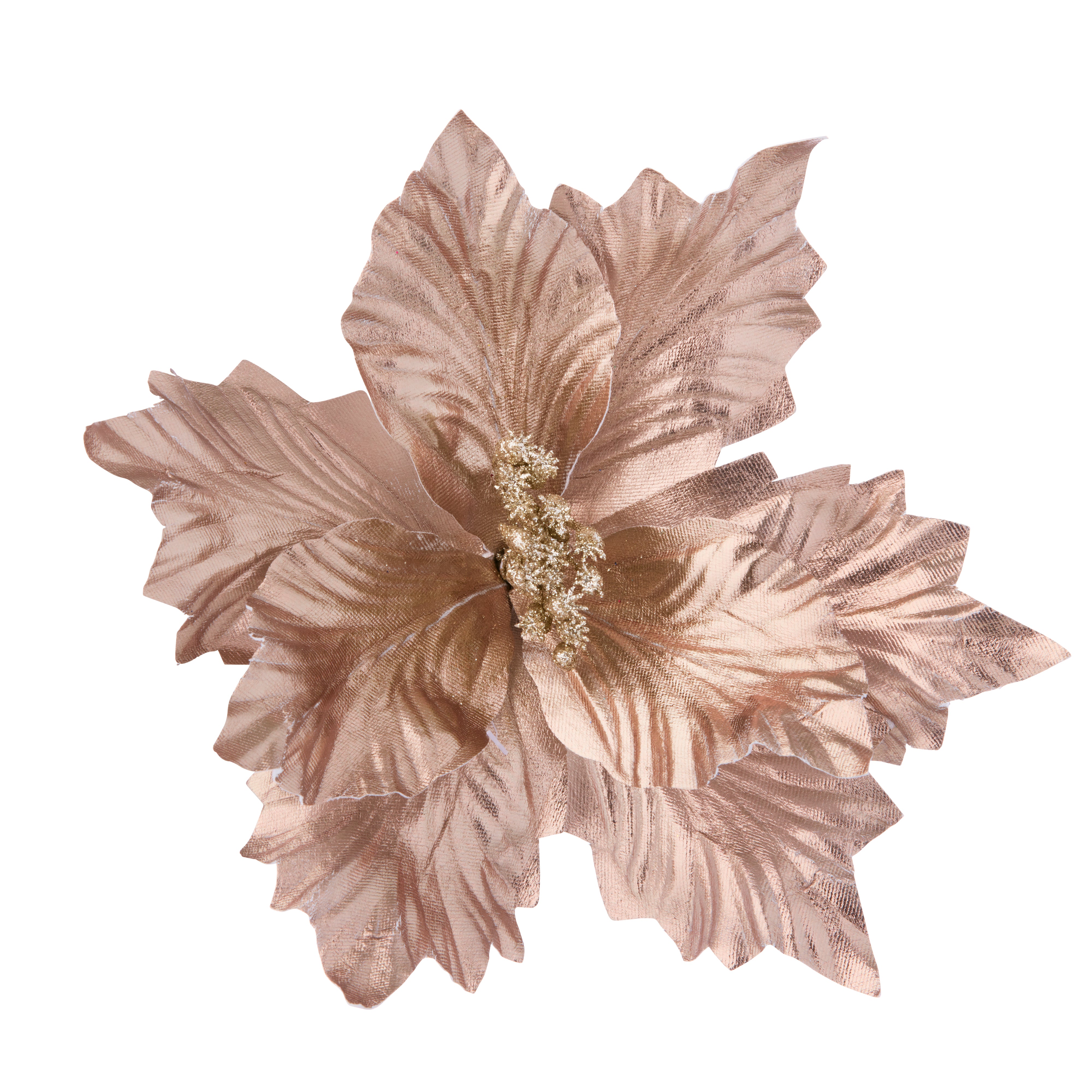 Clips med kantet blade, champagne - 26 cm