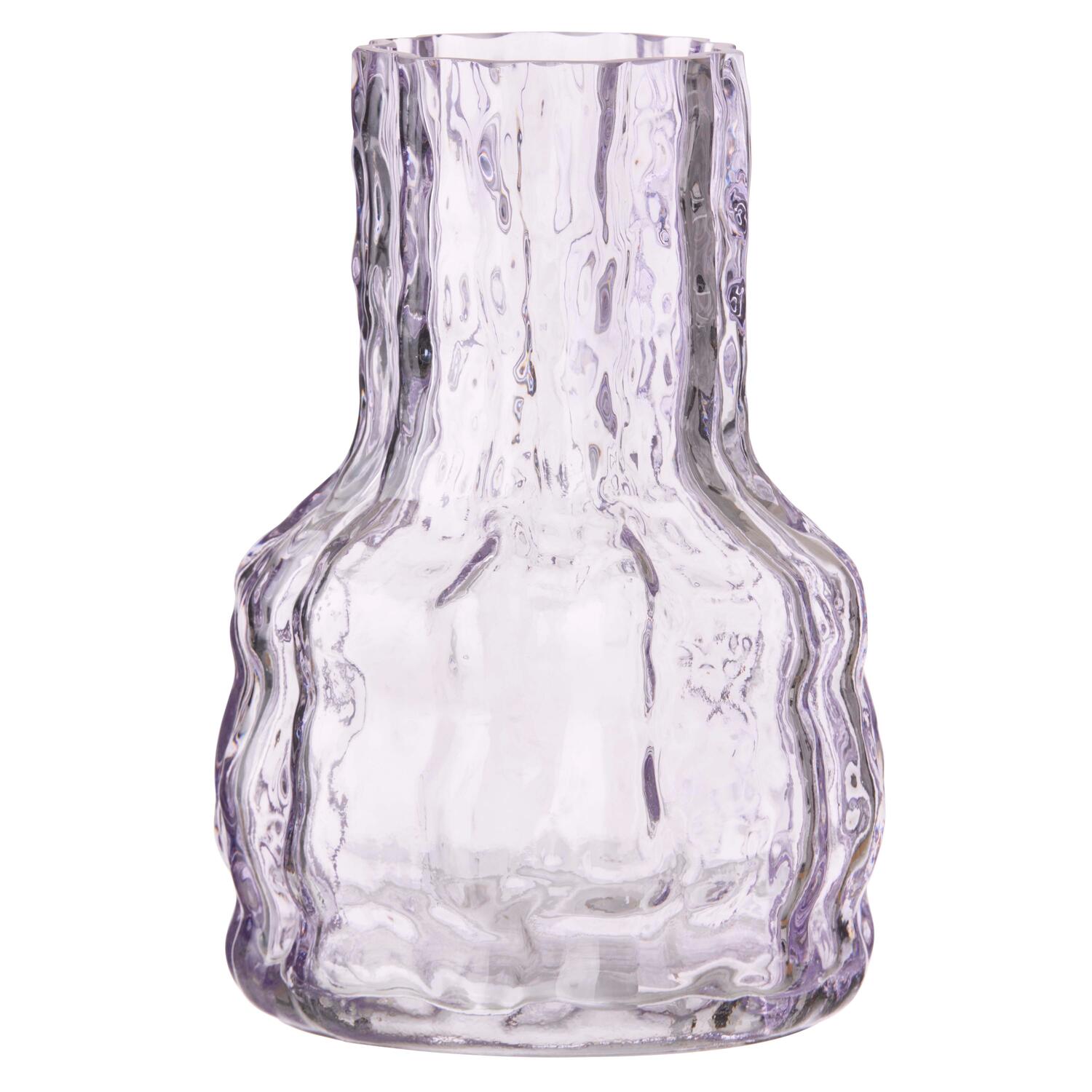 Vase krakeleret, lilla - H20,5cm